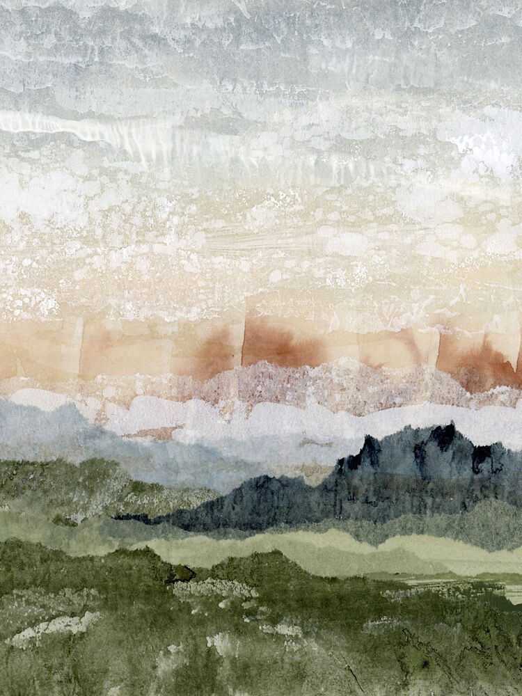 Layered Mountain Landscape art print by Lara Eckerman for $57.95 CAD