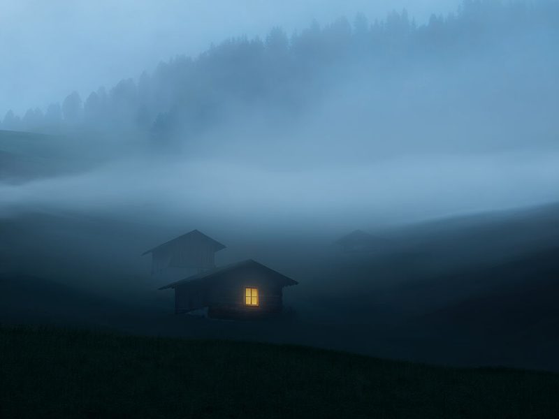 Warm Cabin Fog art print by NingYun Ye for $57.95 CAD