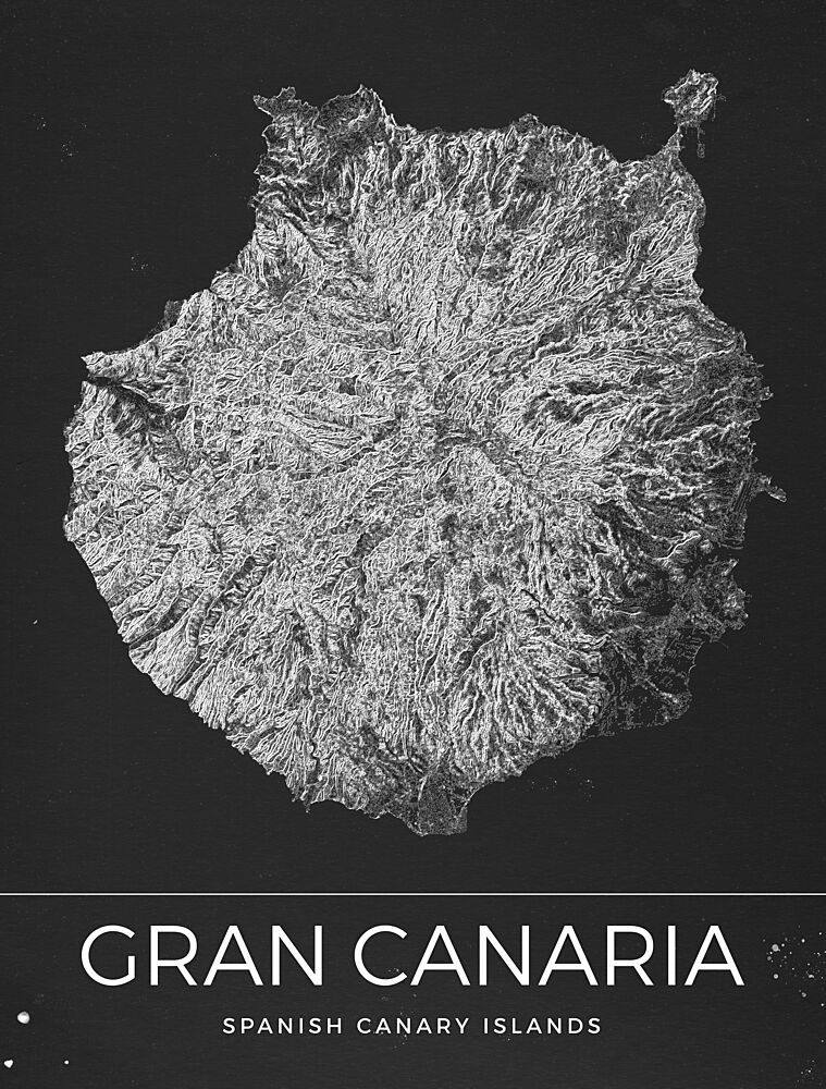 Gran Canaria Relief Map art print by Nicholas for $57.95 CAD