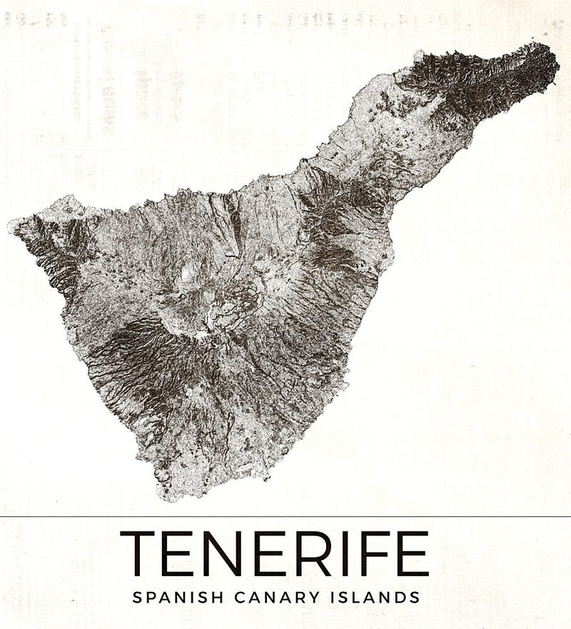 Tenerife Island Topography art print by Nicholas for $57.95 CAD