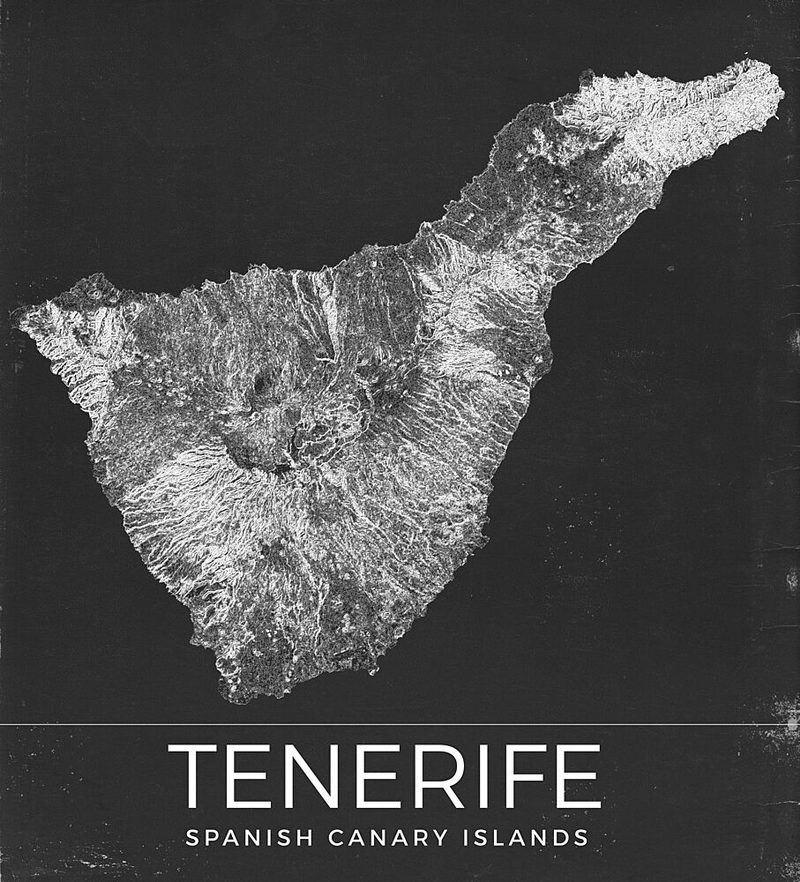 Tenerife Island Topography art print by Nicholas for $57.95 CAD