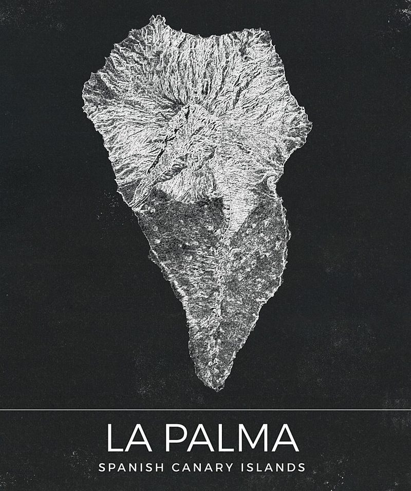 la Palma Relief Map art print by Nicholas for $57.95 CAD