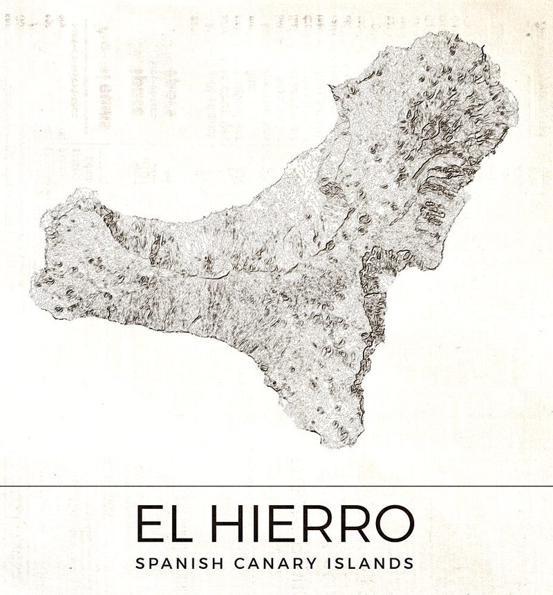 El Hierro Island Map art print by Nicholas for $57.95 CAD