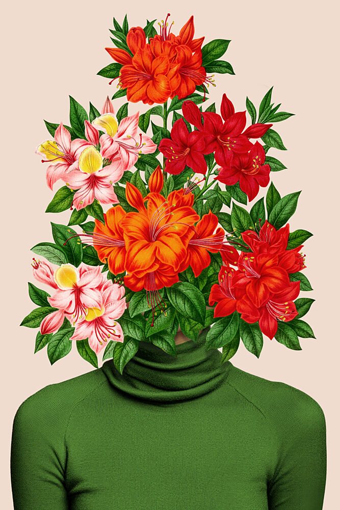 Vibrant Flower Head art print by Marja van den Hurk for $57.95 CAD