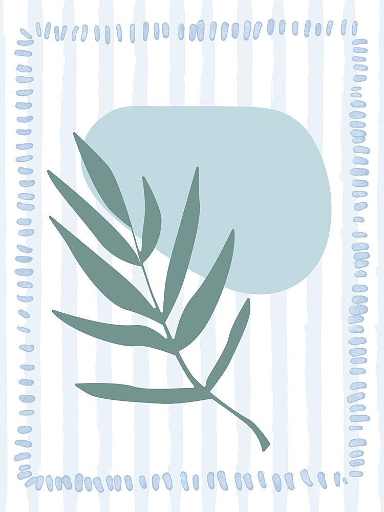Serene Botanical Abstract art print by Mathieu for $57.95 CAD
