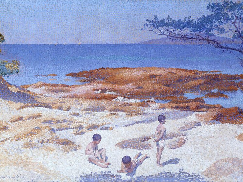 Sunny Coastal Boys art print by Mathieu for $57.95 CAD