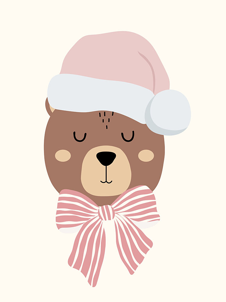 Baby Bear Pink Hat art print by Mathieu for $57.95 CAD
