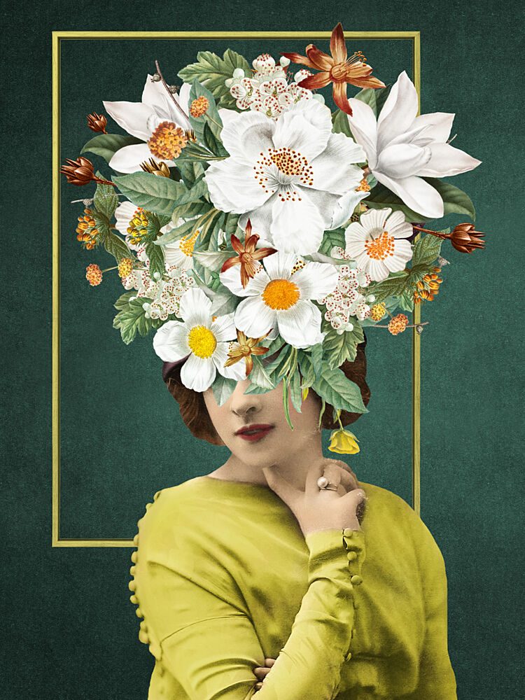 Elegant Floral Muse art print by Marja van den Hurk for $57.95 CAD