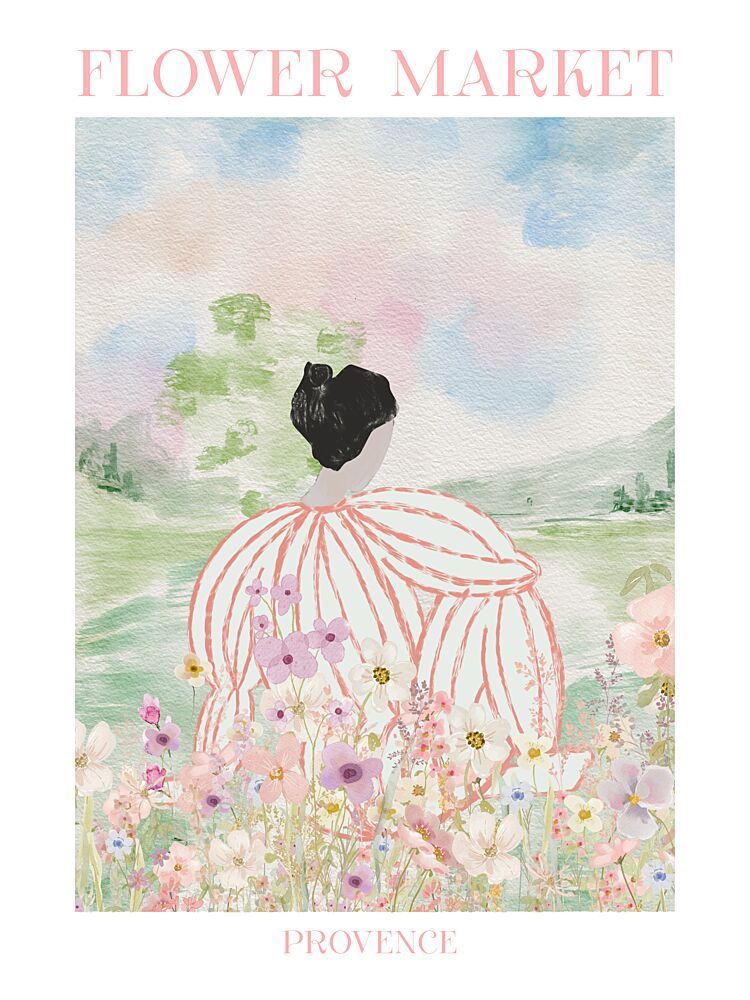 Provence Flower Market art print by Mathieu for $57.95 CAD