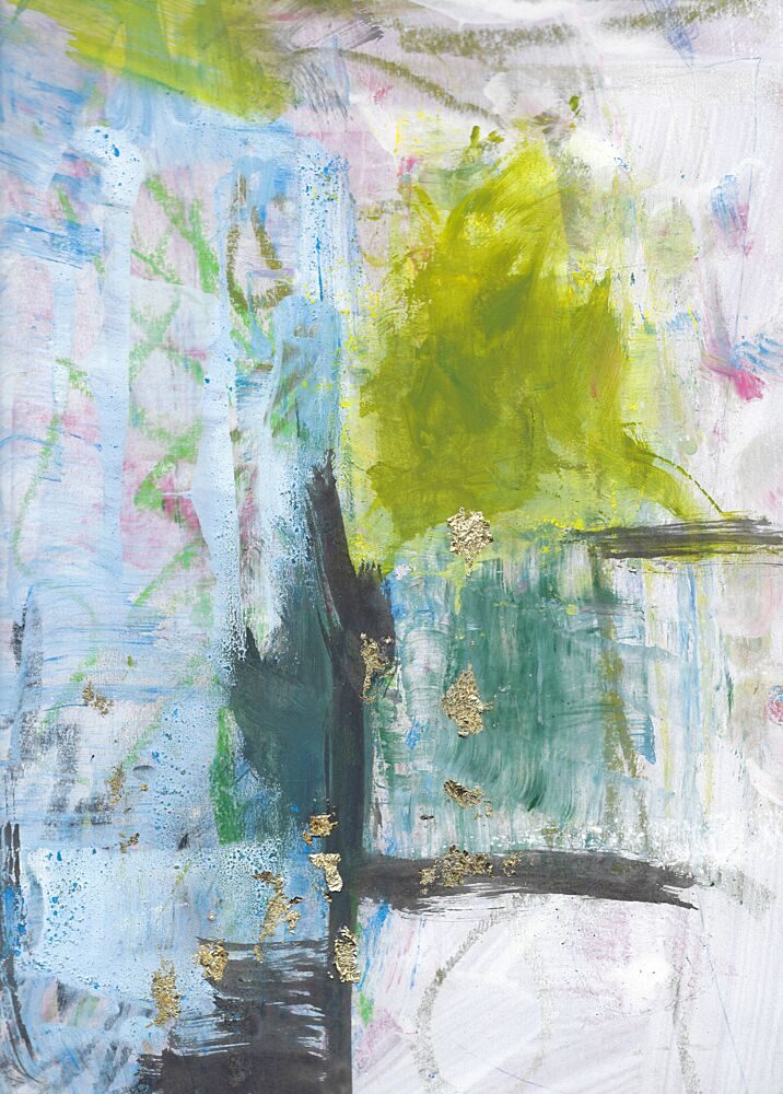 Modern Abstract Gold Flow art print by Annick for $57.95 CAD