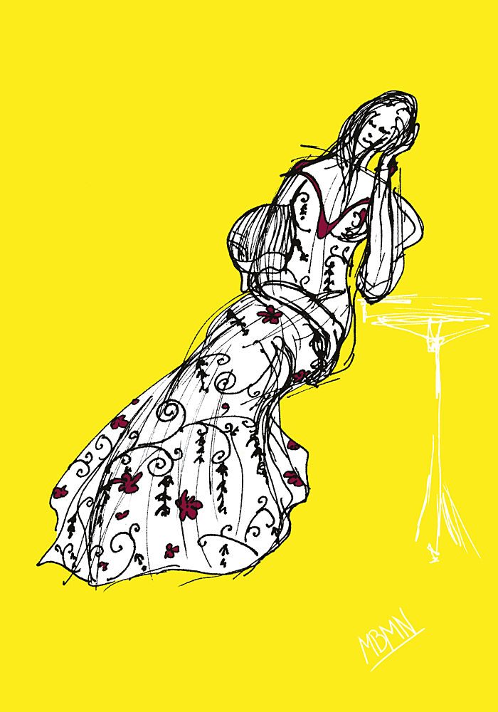 Yellow Fashion Illustration art print by Ida Publishing for $57.95 CAD