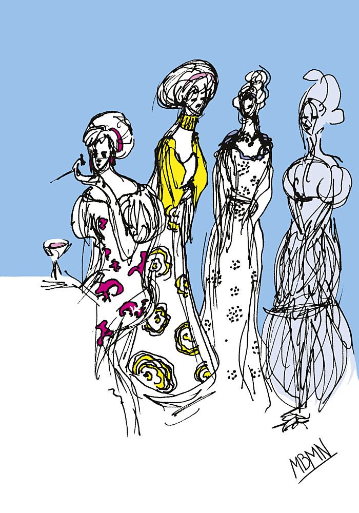 Elegant Ladies Party Style art print by Ida Publishing for $57.95 CAD