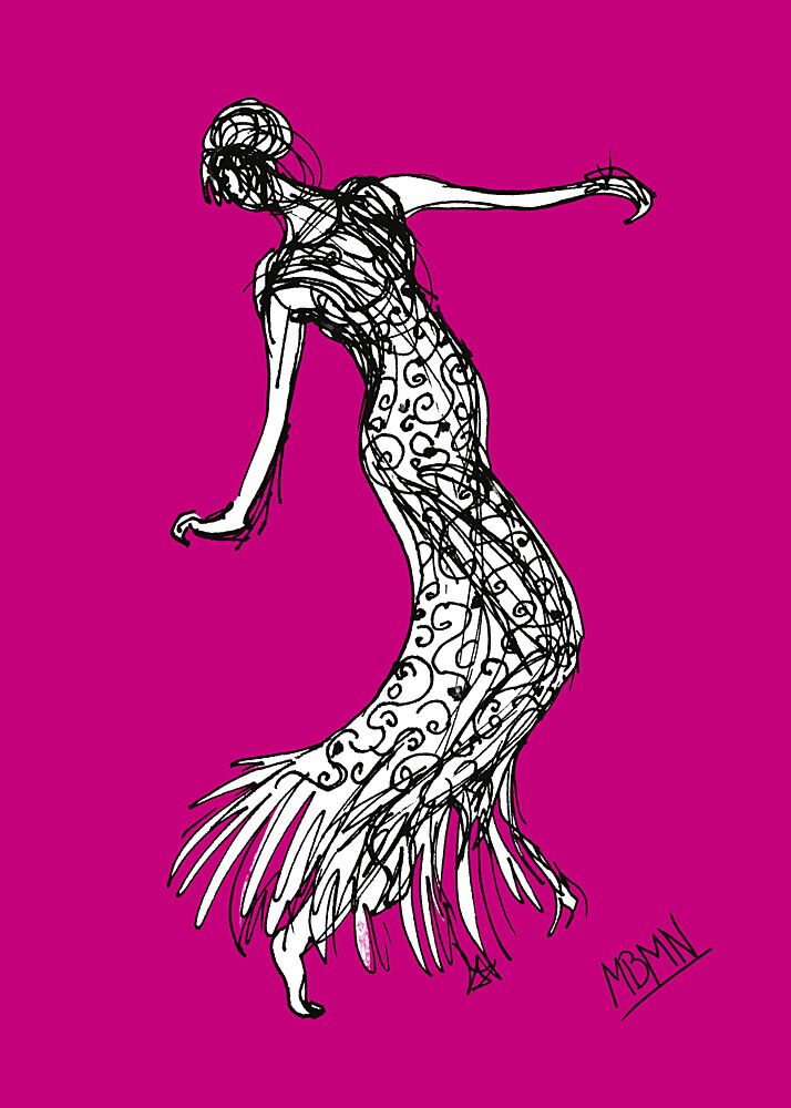Graceful Magenta Dance art print by Ida Publishing for $57.95 CAD