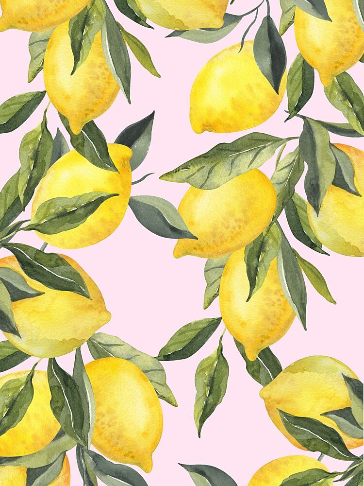 Fresh Lemon Pattern art print by Mathieu for $57.95 CAD