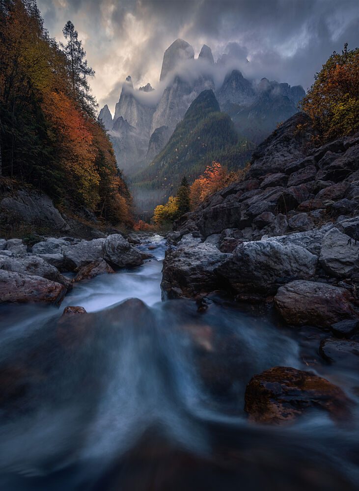 Misty Mountain River art print by Yun Thwaits for $57.95 CAD