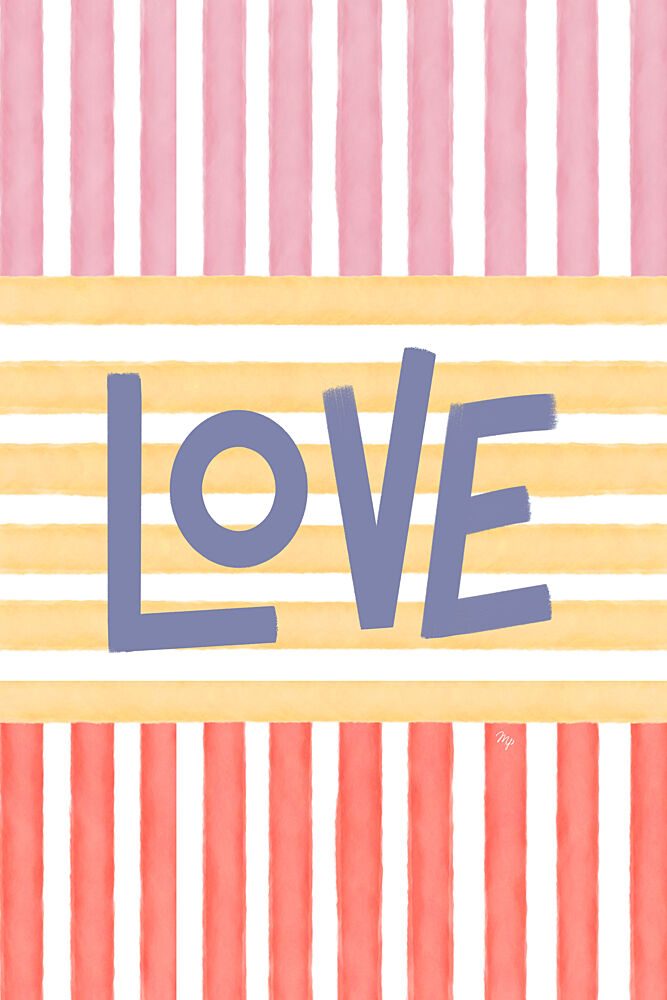 Colorful Love Stripes art print by Martina for $57.95 CAD