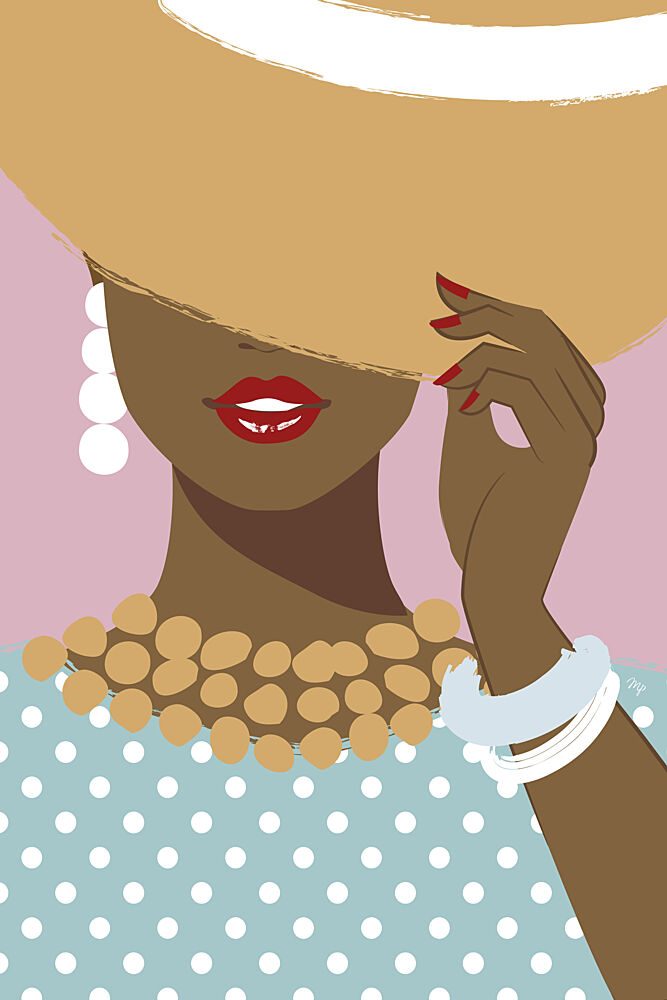 Chic Woman Hat art print by Martina for $57.95 CAD
