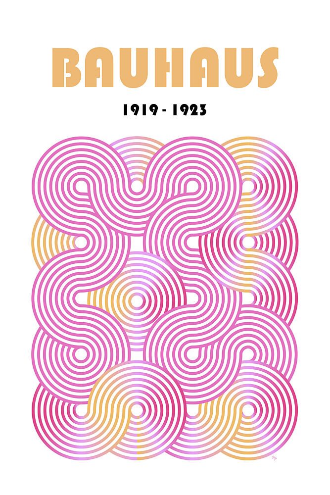 Bauhaus Geometric Lines art print by Martina for $57.95 CAD