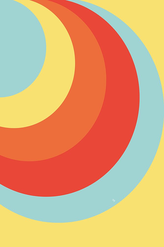 Retro Color Curves art print by Martina for $57.95 CAD