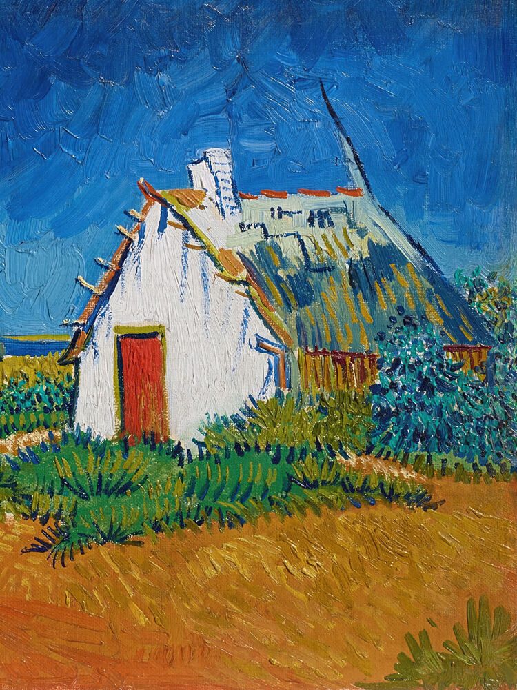 Rustic Cottage Blue Sky art print by Mathieu for $57.95 CAD