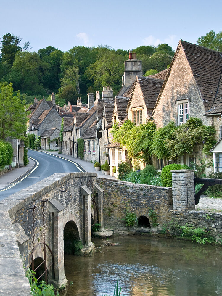Cotswold Village Stream art print by Mathieu for $57.95 CAD