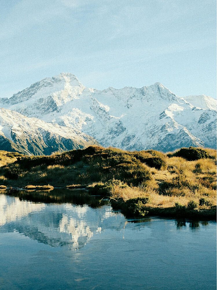 Snowy Mountain Reflection art print by Mathieu for $57.95 CAD