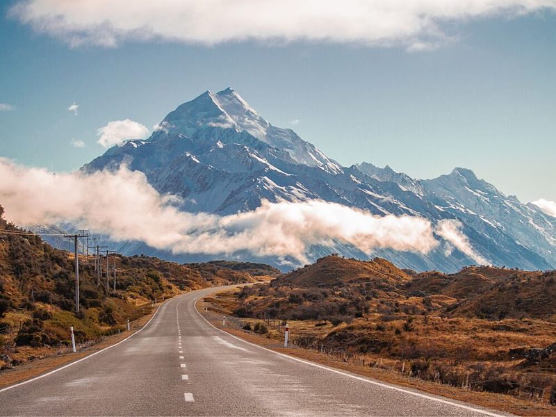 Majestic Mount Cook Road art print by Mathieu for $57.95 CAD
