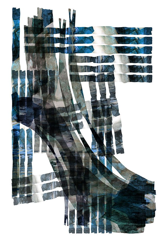 Interwoven Blue Hues art print by Cartissi for $57.95 CAD