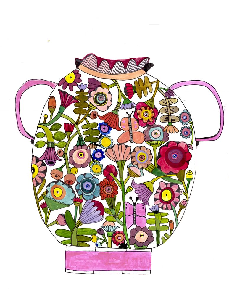 Flower Vase art print by Sharon Nullmeyer for $57.95 CAD