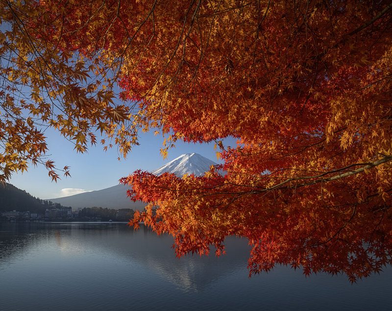 Mount Fuji Autumn Reflection art print by Raimondo Restelli for $57.95 CAD