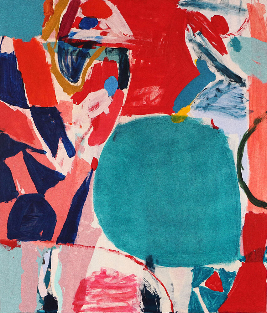 Abstract Teal Circle art print by Vered Gersztenkorn for $57.95 CAD