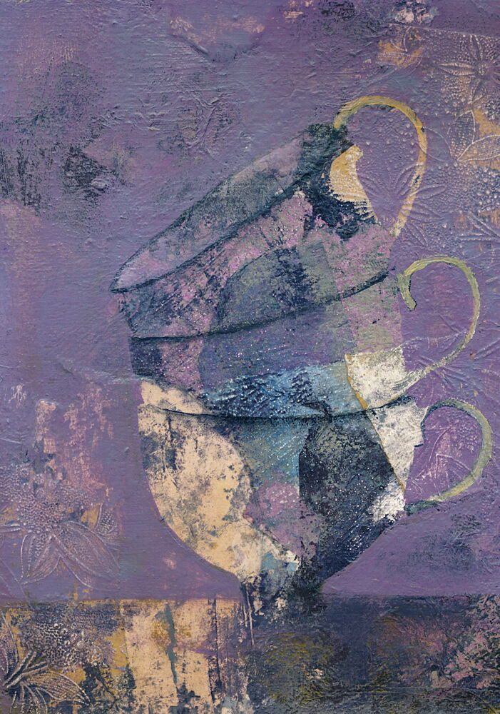 Stacked Purple Cups art print by Lena Ru for $57.95 CAD