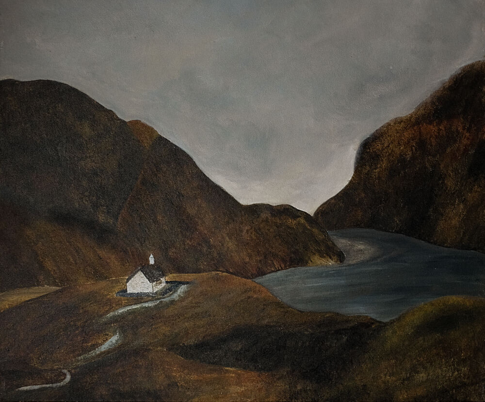 Solitary Mountain Church art print by Emily Tingey for $57.95 CAD