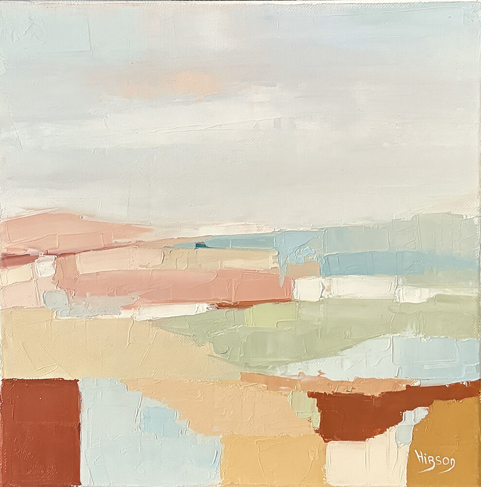 Serene Earthy Landscape art print by Sandrine for $57.95 CAD