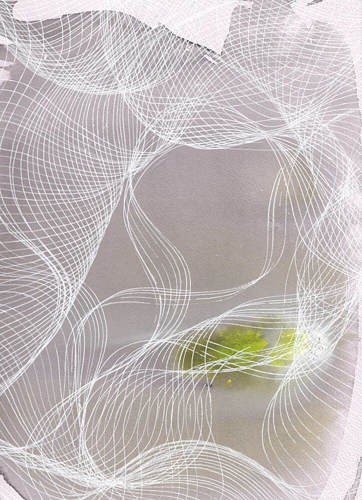 Flowing Lines Green art print by Maira Ribena for $57.95 CAD