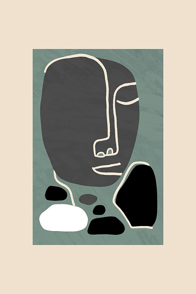 Serene Abstract Portrait art print by Cartissi for $57.95 CAD