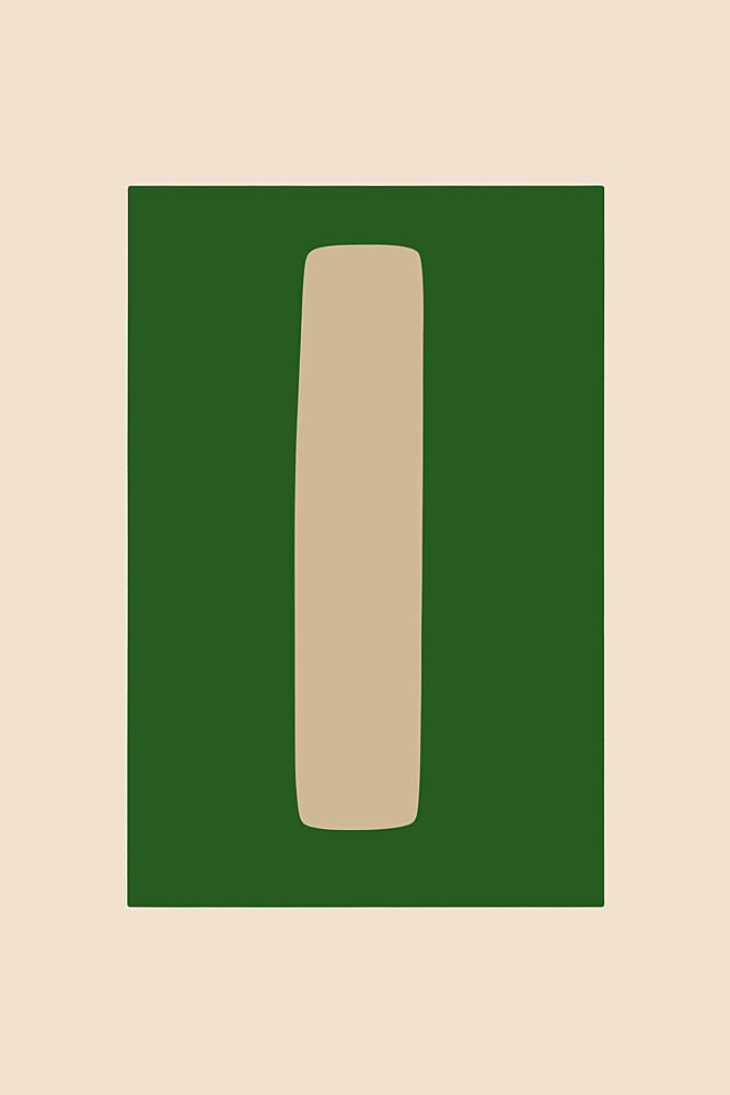 Minimalist Green Shape art print by Cartissi for $57.95 CAD