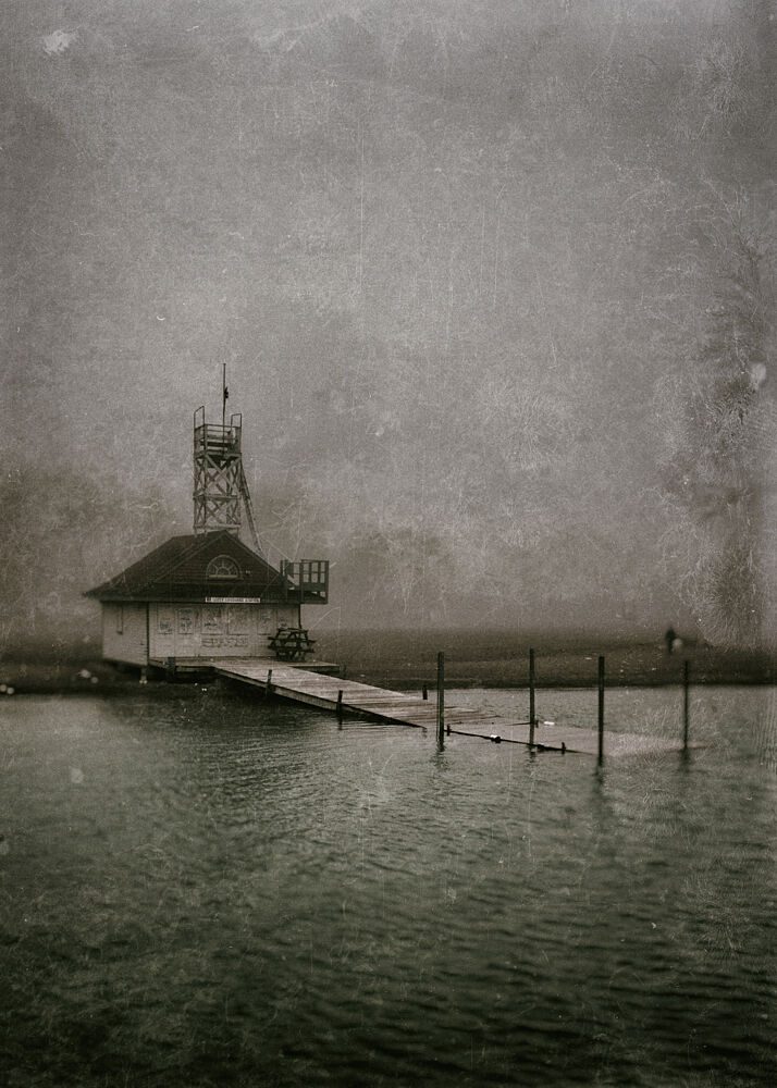 Misty Boathouse Tower art print by The Learning Curve Photography for $57.95 CAD