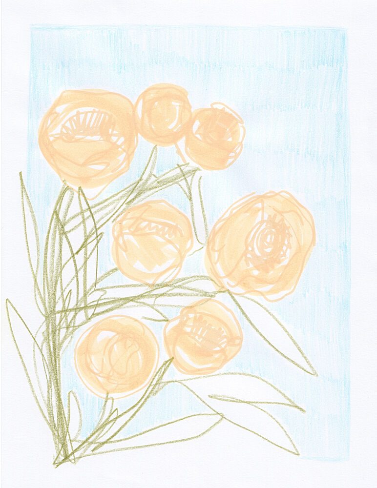 Gentle Orange Blooms art print by Carola Cedell for $57.95 CAD