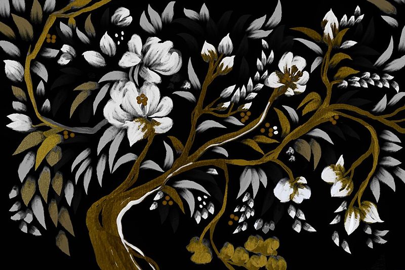 Golden Flowering Tree art print by Josie George for $57.95 CAD