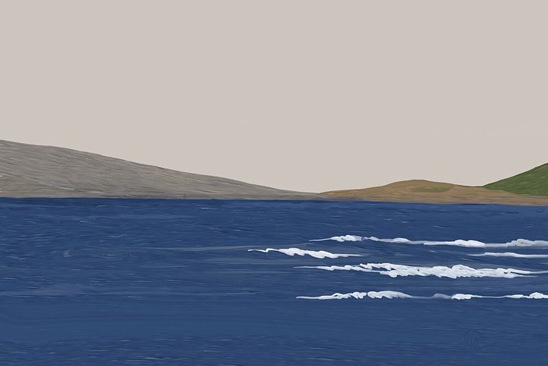 Serene Water Landscape art print by Josie George for $57.95 CAD