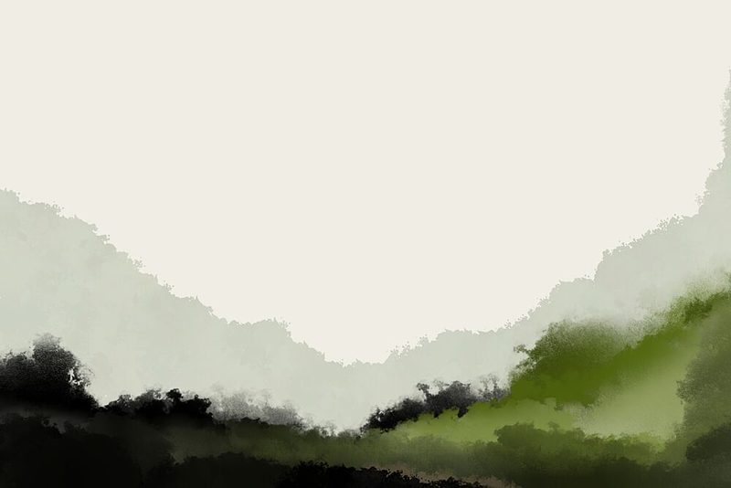 Misty Green Mountains art print by Josie George for $57.95 CAD