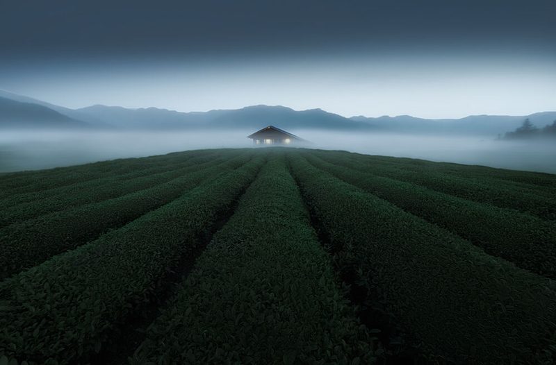 Dreamy Foggy Farmhouse art print by NingYun Ye for $57.95 CAD