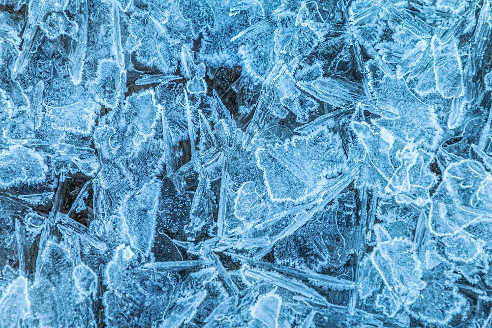 Frozen Blue Crystals art print by GuruShots for $57.95 CAD