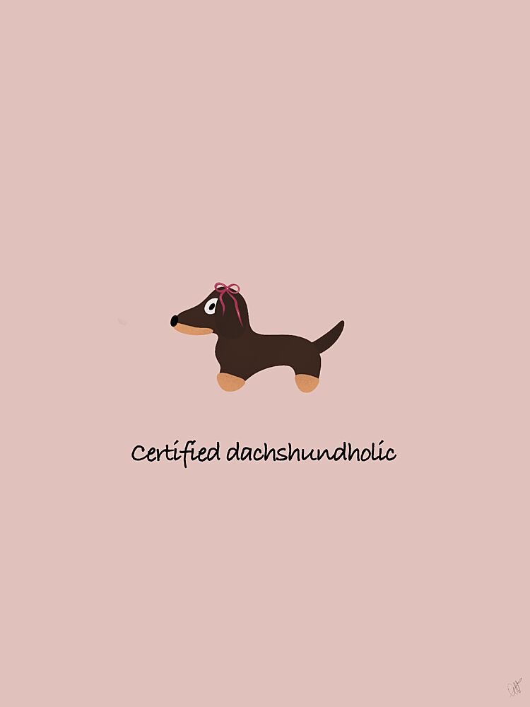 Adorable Dachshund with Bow art print by Anne-Marie Volfova for $57.95 CAD