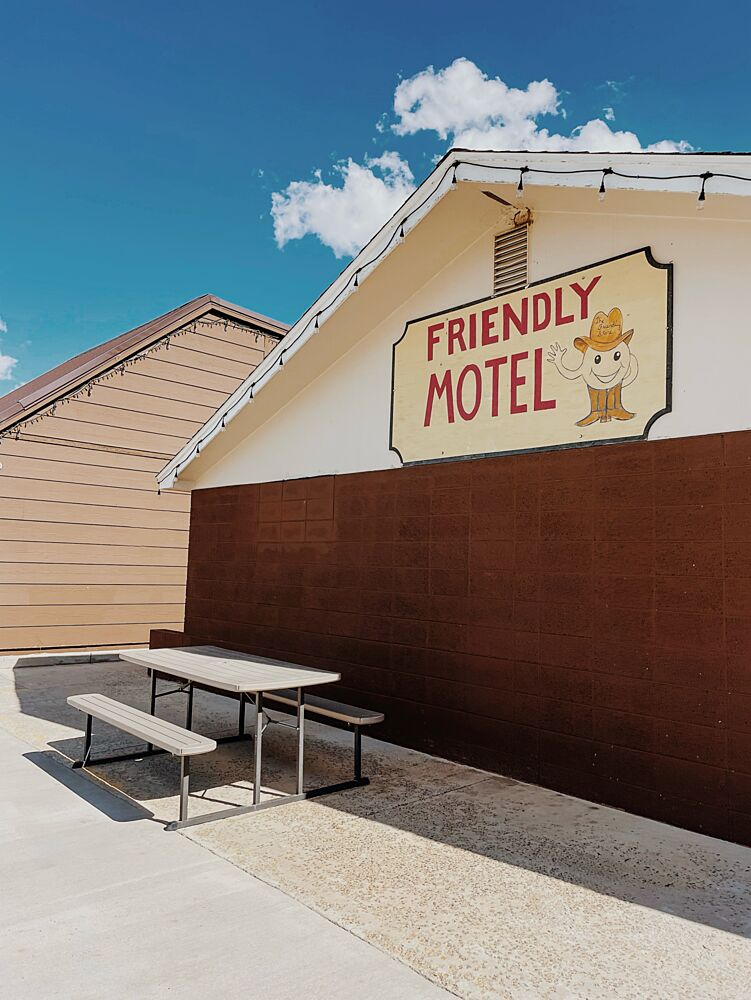 Friendly Motel Sign art print by del Mundo Imagery for $57.95 CAD