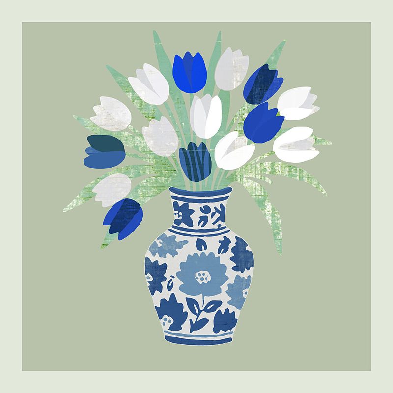 Chinoiserie Tulip Bouquet art print by Cartissi for $57.95 CAD