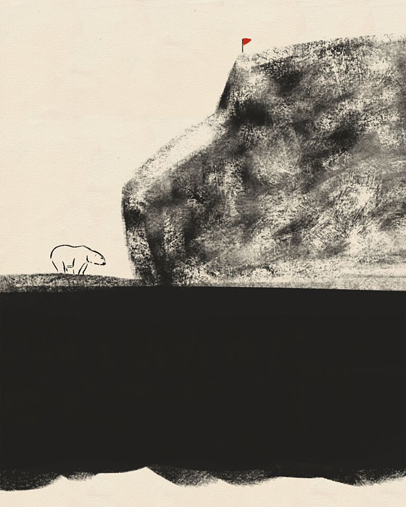 Polar Bears Mountain Goal art print by Deepthi S for $57.95 CAD