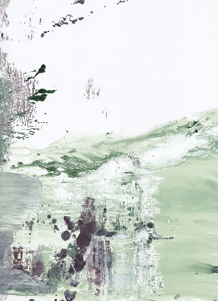 Muted Green Abstract art print by Maira Ribena for $57.95 CAD