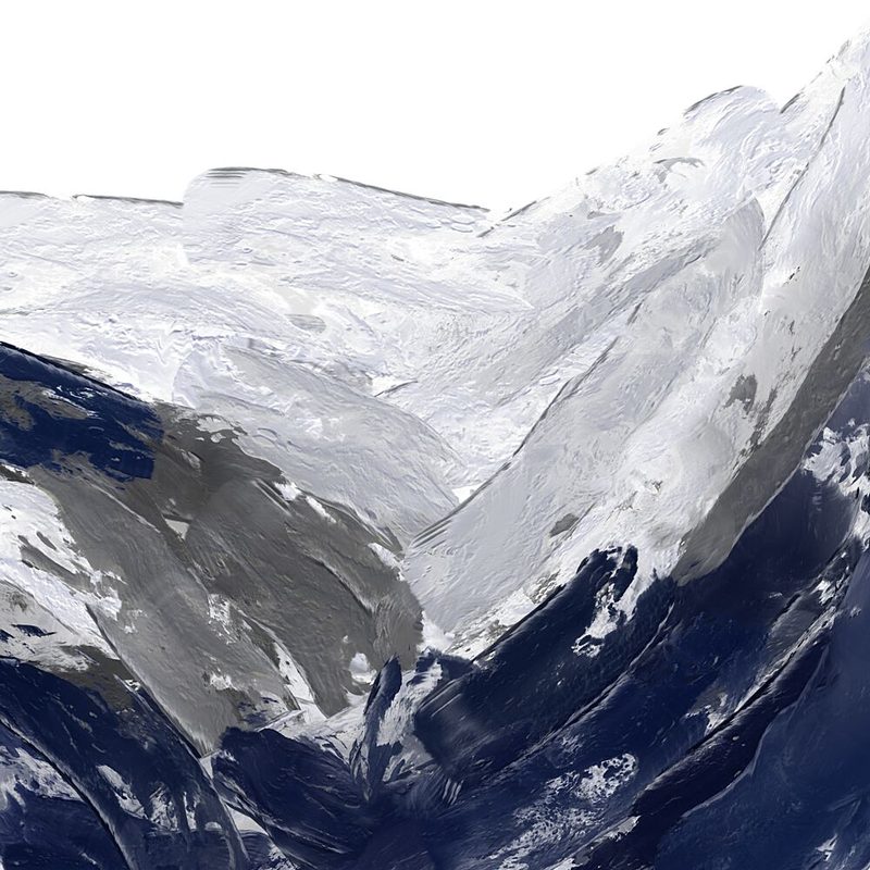 Abstract Winter Mountains art print by Josie George for $57.95 CAD